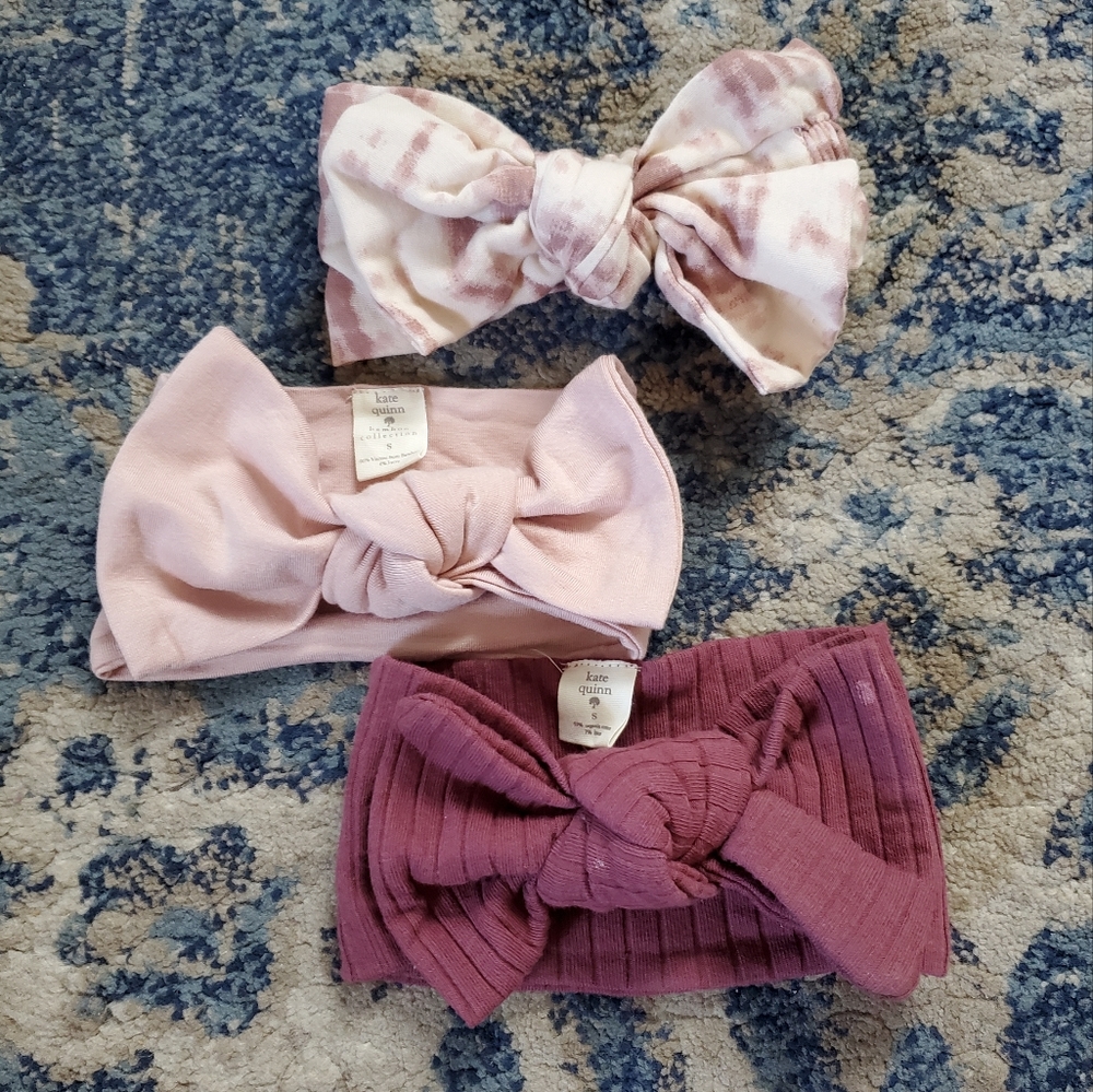 Kate Quinn Infant Bow Headbands Size Small Newborn 0-3 0-6